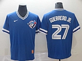 Blue Jays 27 Vladimir Guerrero Jr. Royal Throwback Jerseys,baseball caps,new era cap wholesale,wholesale hats